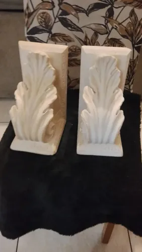 Enfeites pra colocar velas feito na Grécia estiloso de madeira simplesmente lindo