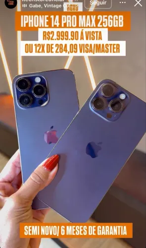 14 PRO MAX ROXO APARELHO USADO - MARCAS USO