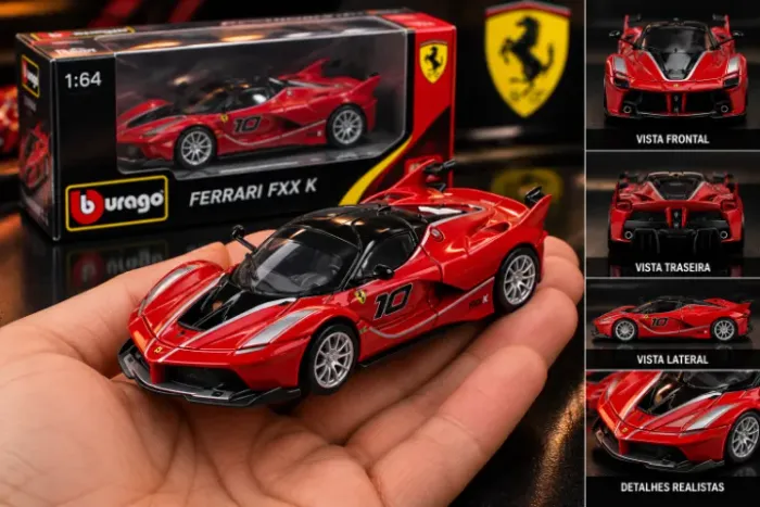 Ferrari FXX K #10 Miniatura Bburago 1:64 - Colecionável