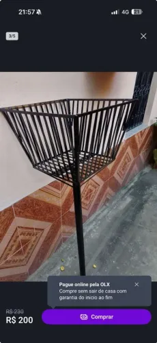 Lixeira quadrada 50 por 50 de calçada com entrega e instalação