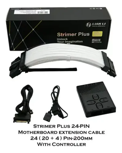 Cabo Extensor Lian Li Strimer Plus White 24 Pin