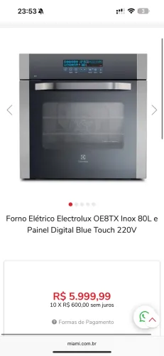 Forno eletrico de embutir Electrolux OE8TX inox
