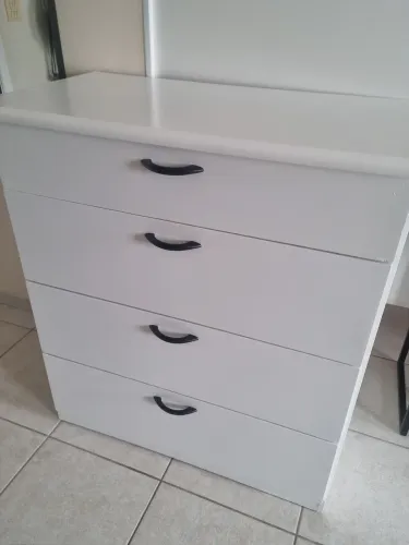 Gaveteira Cômoda Branco 4 gavetas