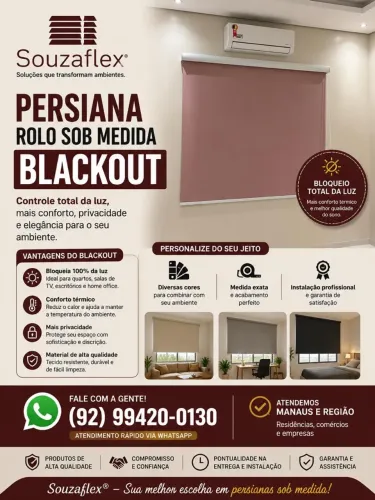 Persianas Rolo Sob Encomenda - Vários Modelos