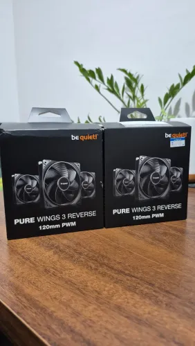 Kit x3 ventoinhas be quiet! reverse blade