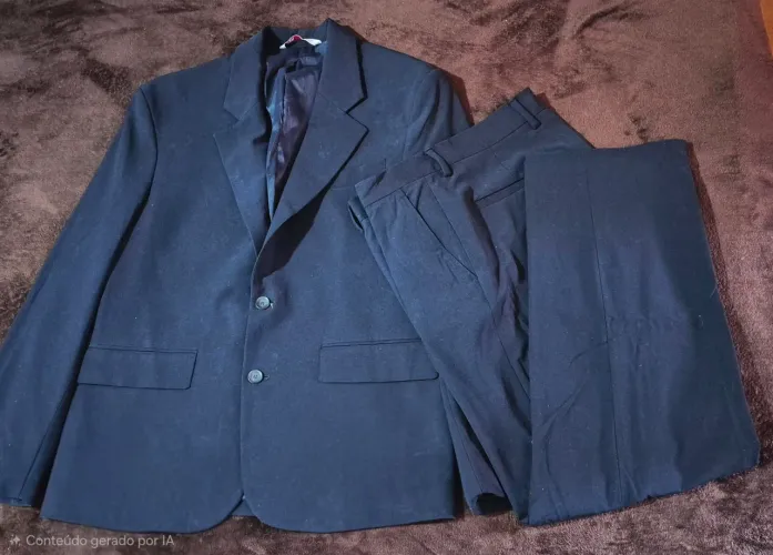 Terno Zara Azul-Marinho com Lã ? Conjunto Completo