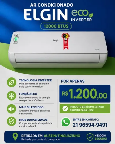 Ar condicionado inverter 12000btus