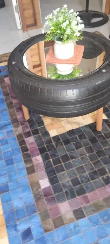 Tapete de couro retalhos 