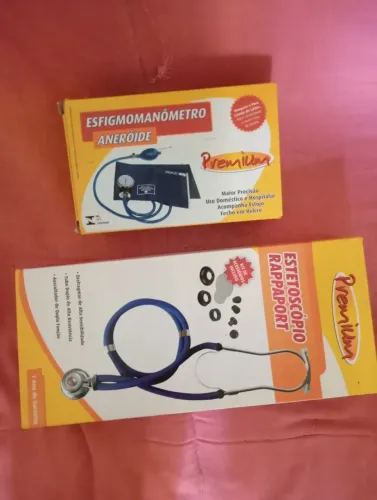 Esfigmomanômetro E Estetoscópio Rappaport Premium - Azul