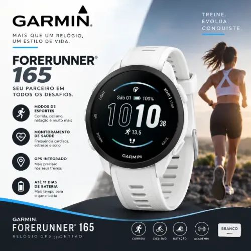 RELOGIO GARMIN 165 BRANCO