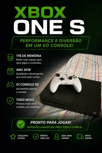 ? Xbox One S 1TB - Estado de Novo, Pronto para Jogar! ?