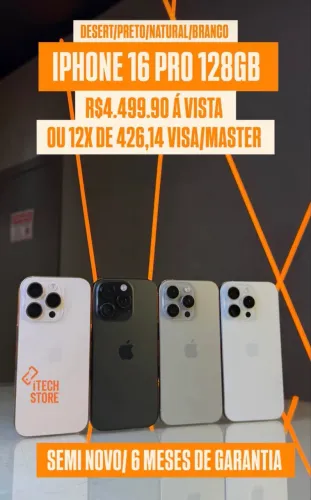 PROMOÇÃO DE IPHONE 16 PRO 128GB!