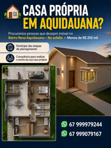 CASA PRÓPRIA EM AQUIDAUANA/MS