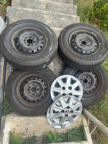 Rodas Aro 13 Fiat Ferro Palio Uno Pneus NOVOS 