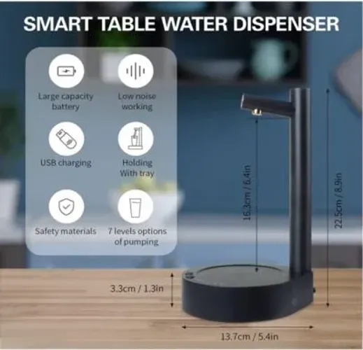 Dispensador de água elétrico inteligente portátil de mesa ( Torneira Automática)