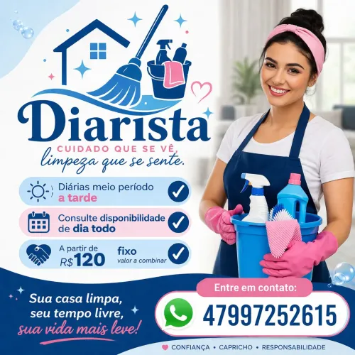 Precisando de diarista me chame !