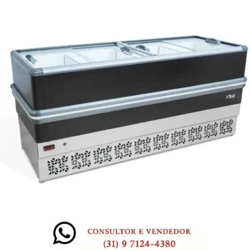 Ilha para Congelados 2M Preta Polar