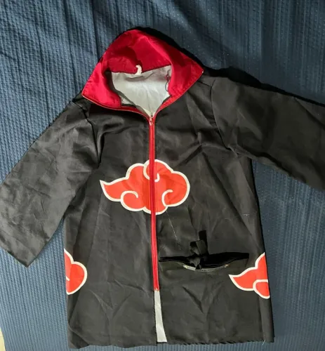 vende manto da Akatsuki 12anos usada bem <br>bandana ninjapra