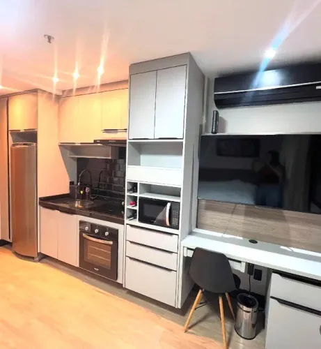 Apartamento Studio mobiliado no condomínio Mont Blanc - Nova Iguaçu