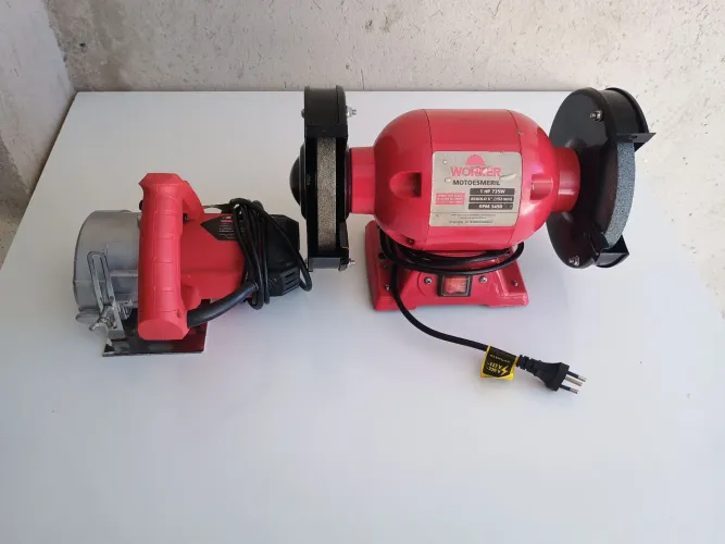 Esmeril 1HP Bivolt e Serra Mármore 127
