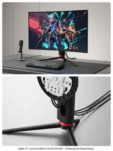 Monitor Gamer Mtek 27? 240Hz HDR Curvo VA - Como Novo
