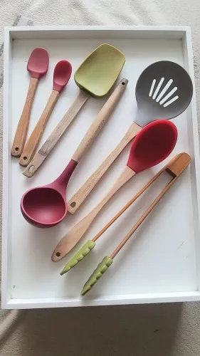 Kit com 7 peças de utensílios de cozinhar 