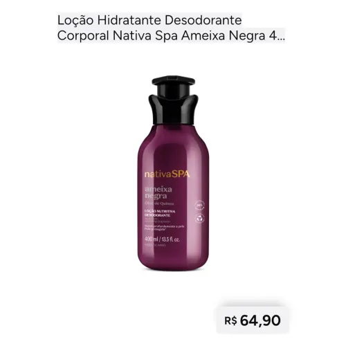 Kit ameixa negra loção hidratante e refil 
