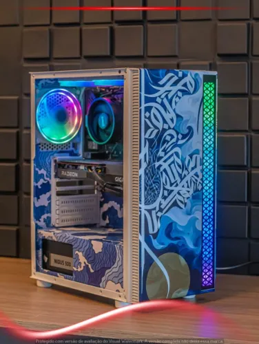 Desktop Ryzen 5 5500, RX 6600 8GB, 16GB RAM, SSD 480GB, Gabinete TGT Custom