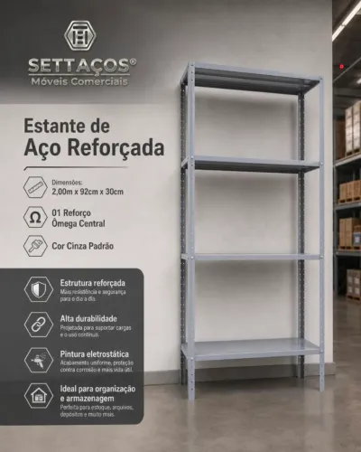 ESTANTES DE AÇO REFORÇADAS OFERTA R$ 265,00