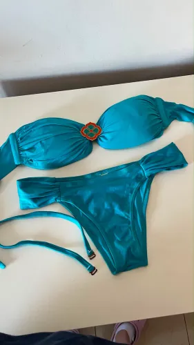 biquíni azul com detalhe tamanho g- SUB