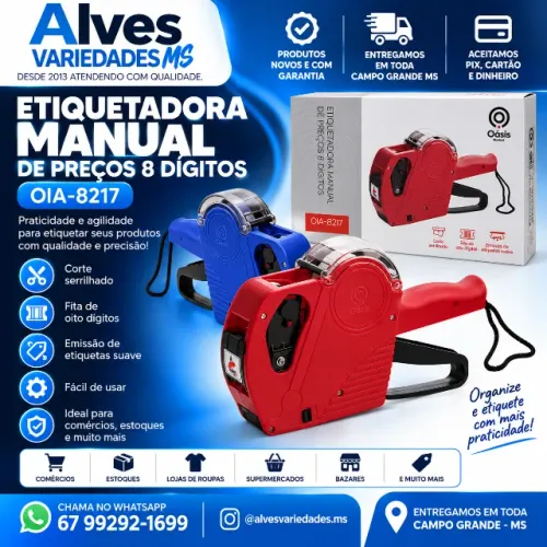 Etiquetadora de preço manual 8 dígitos