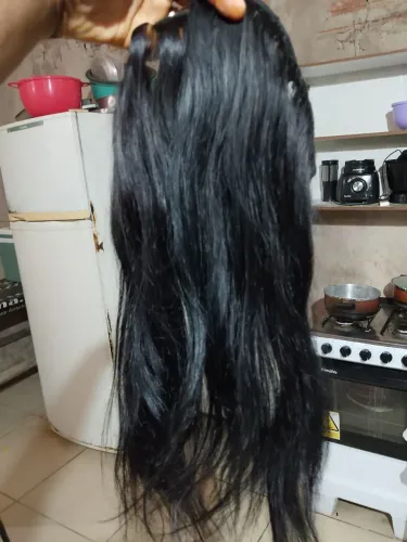 Tela de cabelo humana 50 ctm brasileiro