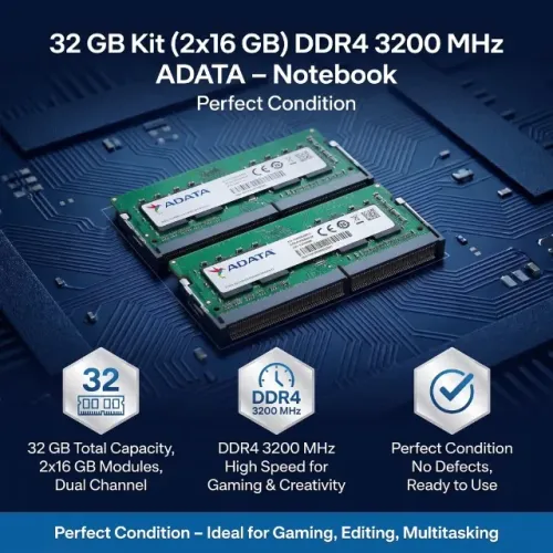 Memória RAM 16GB DDR4 3200MHz SODIMM ADATA - Notebook