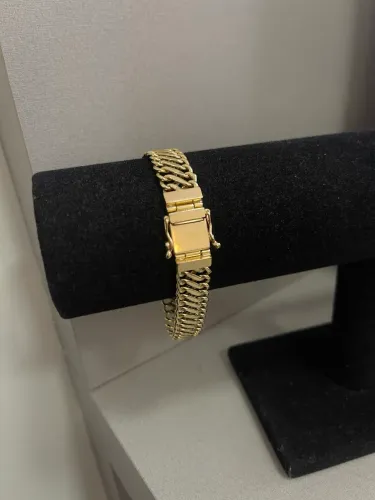 Pulseira Lacraia Sem Defesa de ouro 17.81g 18k procedência garantia eterna