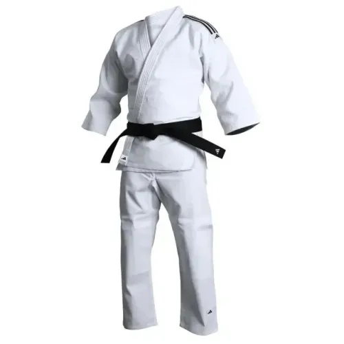 Kimono Judo Infantil adidas Training Branco Trançado