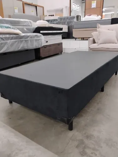 Base box preto casal