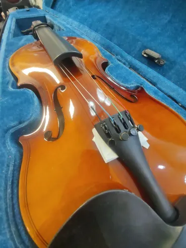 R$ 400,00 Violino Acústico 4/4 Arco Cavalete MDF Estojo Extra Luxo Mix Novo Lacrado OLXPAY