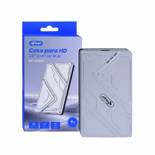 Case P/ Hd Rgb Usb 3.0 Sata 2.5'' Externo Kp-hd860 - Knup *ENTREGA GRÁTIS*