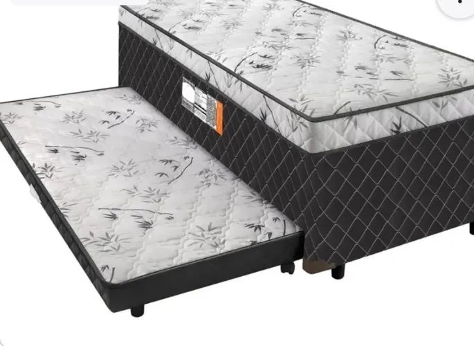 Cama Box Conjugada Solteiro c/ Cama Auxiliar Ortopédica