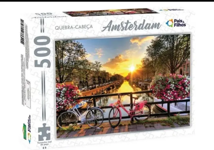 Quebra?cabeça Amsterdam 500 peças | Paisagem da Holanda