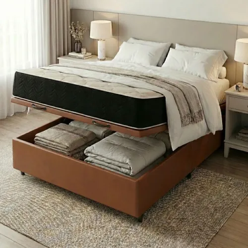 Conjunto box com baú + colchão casal D45 32cm - ENTREGA HOJE - CHAME NO WHATSAPP 