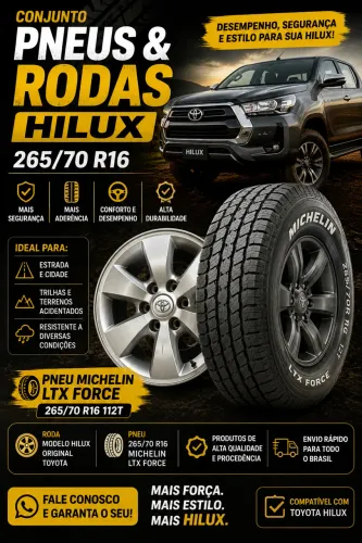 Rodas e pneus para Hilux aro16 original