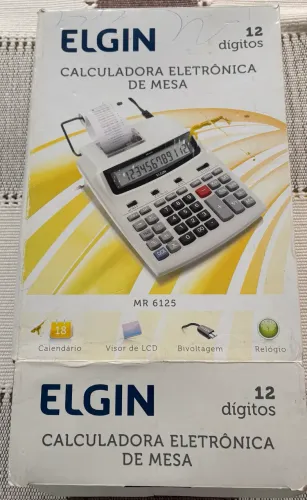 Calculadora de Mesa Eletrônica Elgin 6125