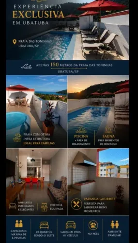 Alugo apartamento em Ubatuba a 150 da praia das Toninhas