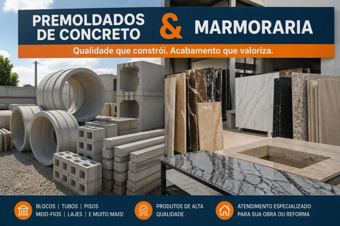 VENDO OPERAÇÃO COMPLETA DE PRÉ-MOLDADOS + MARMORARIA EM FUNCIONAMENTO