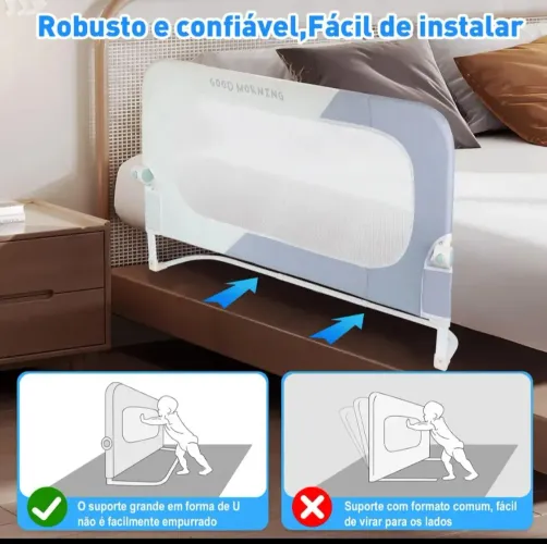 Grade de Proteção de cama para Bebe e Idoso. Nova