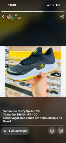 Vendo tênis de basquete Curry