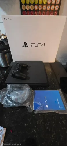 PlayStation 4 slim com 3 jogos