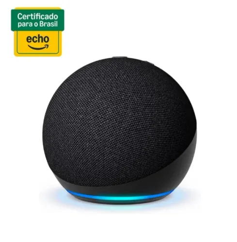 Echo Dot 5ª geração Amazon, com Alexa, Smart Speaker, Preto, Certificado Brasil - Lacrada
