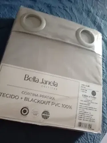 Vendo cortina com blackout cinza